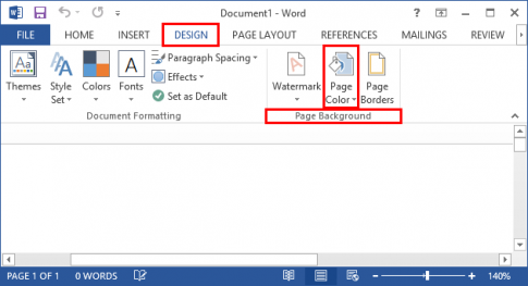Instructions for setting wallpapers in Microsoft Word