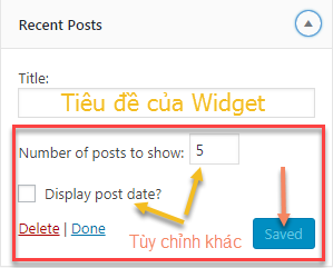 Quản lý Widget trong WordPress