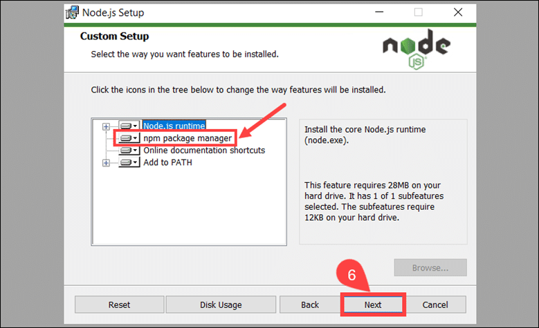 Install NodeJS on windows environment